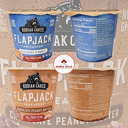 Kodiak Cakes On-The-Go Cups Variety Pack - 12 New Flavors Sampler With...