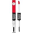 Revlon Liquid Lipstick with Clear Lip Gloss, ColorStay Face Makeup, Overtime Lipcolor, Dual Ended with Vitamin E in Red/ Coral, Cherry Time (580), 0.07 Oz