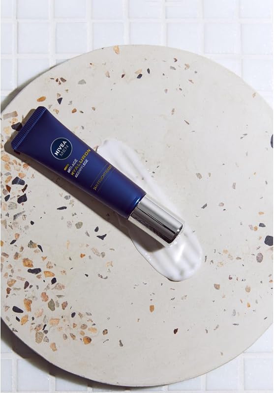 Hyaluron Contorno de Ojos Antiedad con Ácido Hialurónico (1 x 15 ml), crema antiarrugas que reafirma la piel, crema de hombre para una piel de aspecto más joven