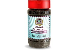 Natural Earth Products - Roasted Black Seeds - Black Sesame Seeds for Nutritious Dishes, Teas & Seasonings - Baking, Cooking & Healthy Recipes - OU-Kosher Parve (Single)