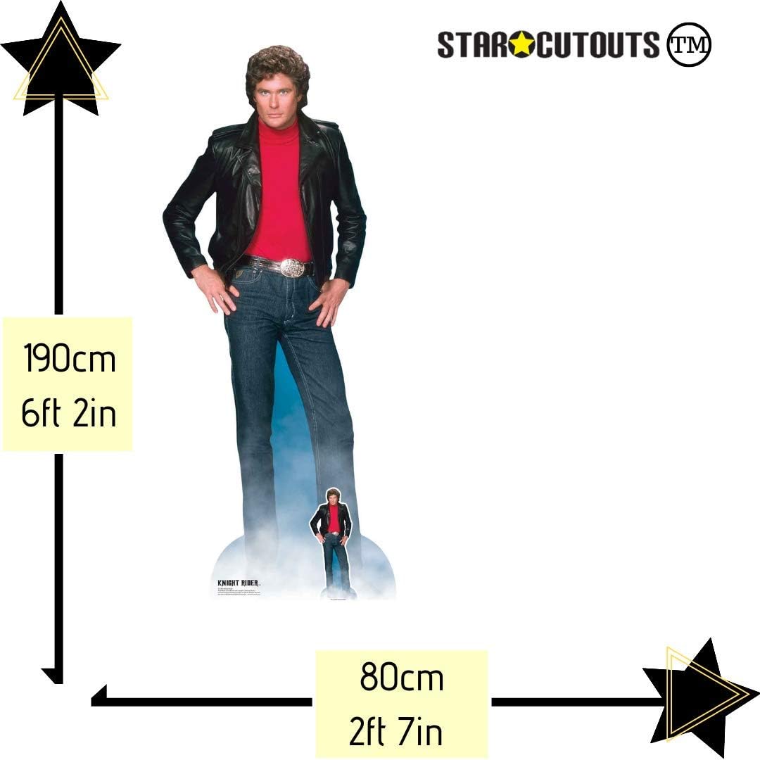 Star Cutouts SC1381 Michael David Hasselhoff Knight Rider Lifesize Cardboard Cutout with Free Mini Standee Perfect for 80s parties - Image 3