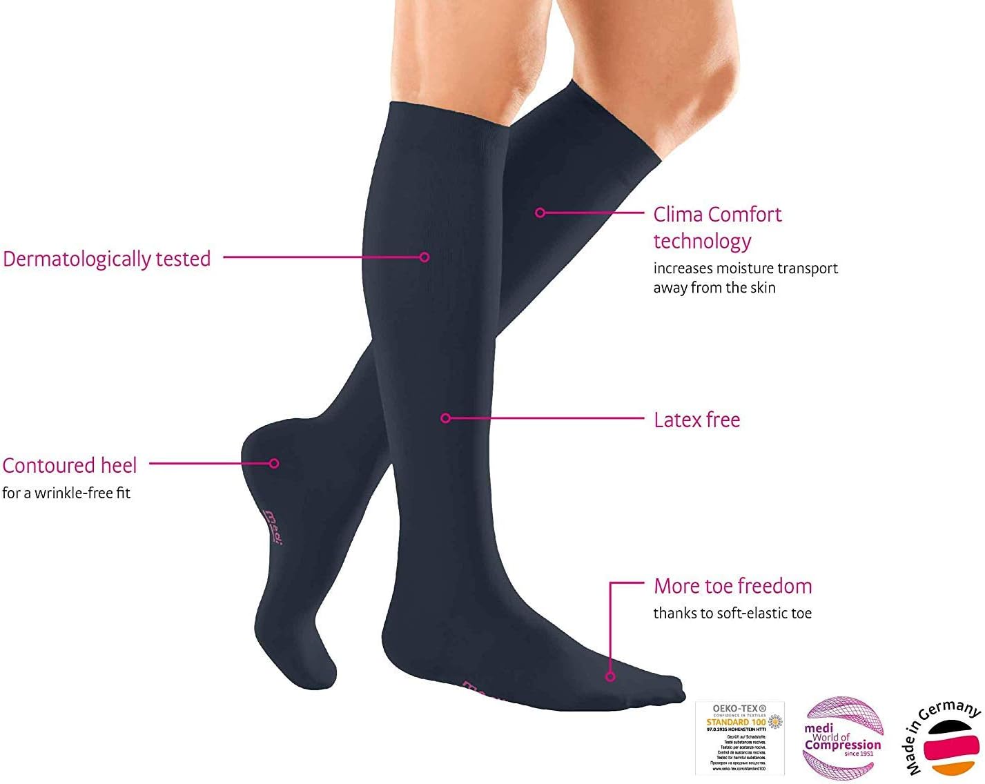 mediven elegance CCL1 Below Knee Closed Toe Compression Stockings (Beige, numeric_6) - Image 5