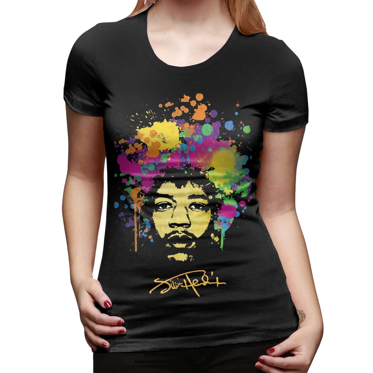 Jimi Hendrix T Shirt Womens Shirt Classic Short Sleeve Tee Kinihax