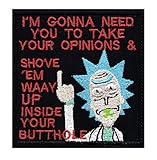 Rick & Morty Inspired Art Tactical Morale Hook+Loop Patch
