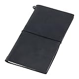 DESIGNPHIL Traveler's Notebook, Regular Size, Black