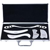 STICKON Stainless Steel Gua Sha Scraping Massage Tool Set IASTM Tools Great Soft Tissue Mobilization Tool (Q Shape)