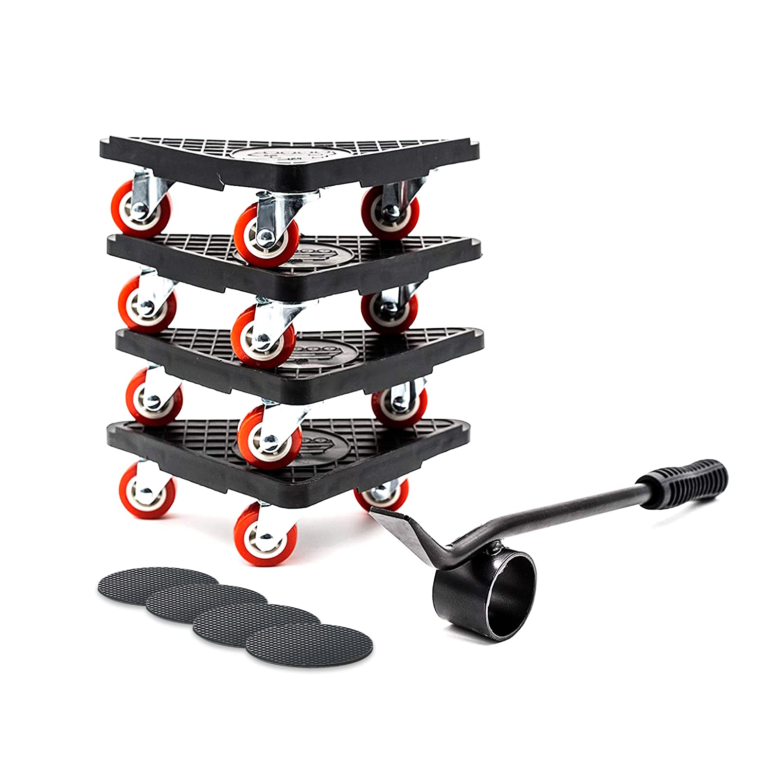 ONEON Furniture Lifter Furniture Slides Kit, Heavy Furniture Roller Moving Tools, 360 Degree Rotatable Pads, Furniture Lifter Movers Tool Set (Tank Triangle)