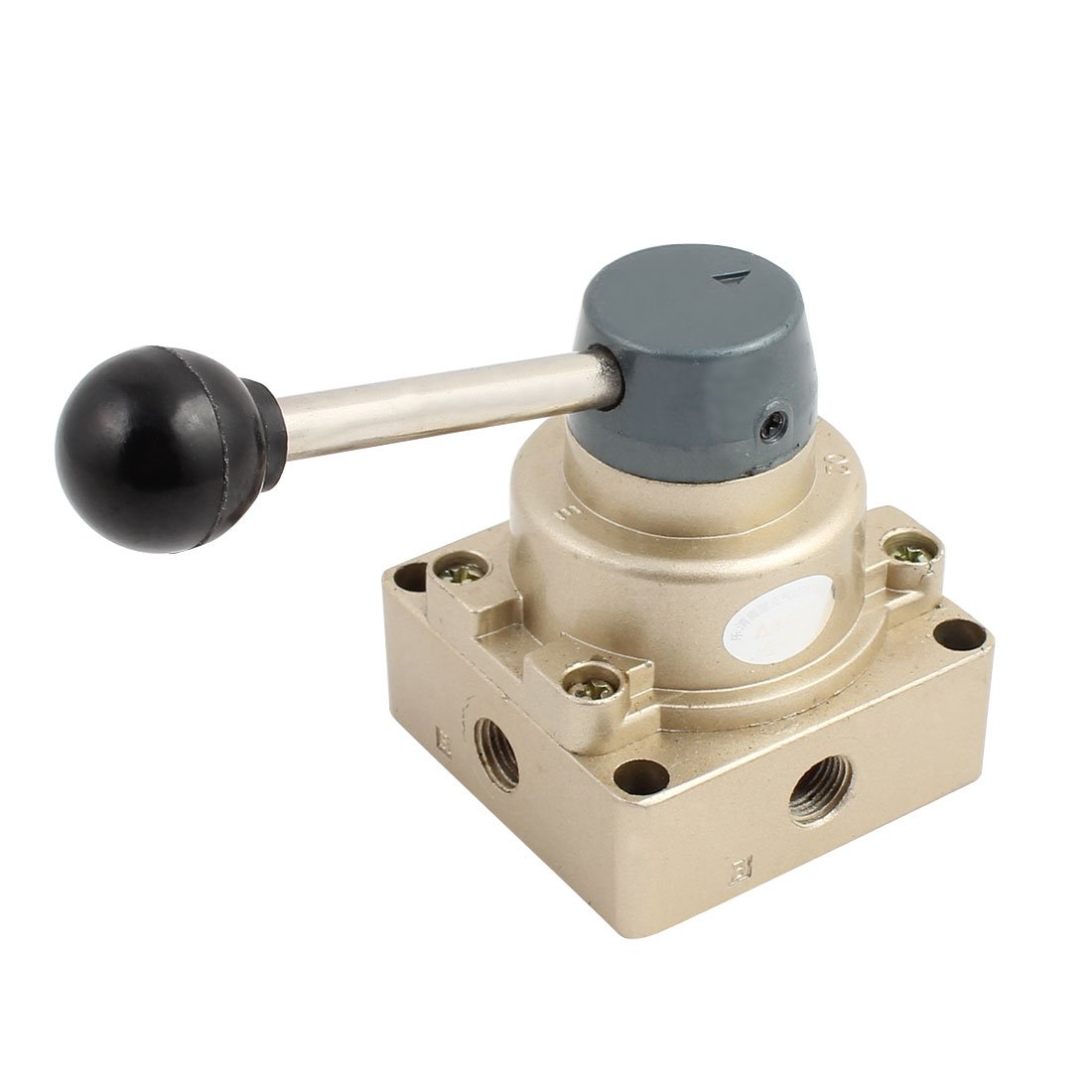 sourcingmap Manual Pneumatic 3 Positions 4 Ports 1/4BSP HV-02 Hand Operated Lever Air Valve