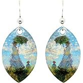 d'ears Parasol Monet Earrings Non-Tarnish Sterling Silver French Hook Ear Wire, wearable art made in the U.S.A.