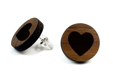 NaturSchatulle Holzohrringe Gravur Motive I Holzschmuck Holz Ohrringe 925 Sterling Silber I natürliche Ohrschmuck Ohrstecker 