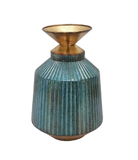 Buy Benzara Antique Modern Metal Blue Gold Vases Online At Low