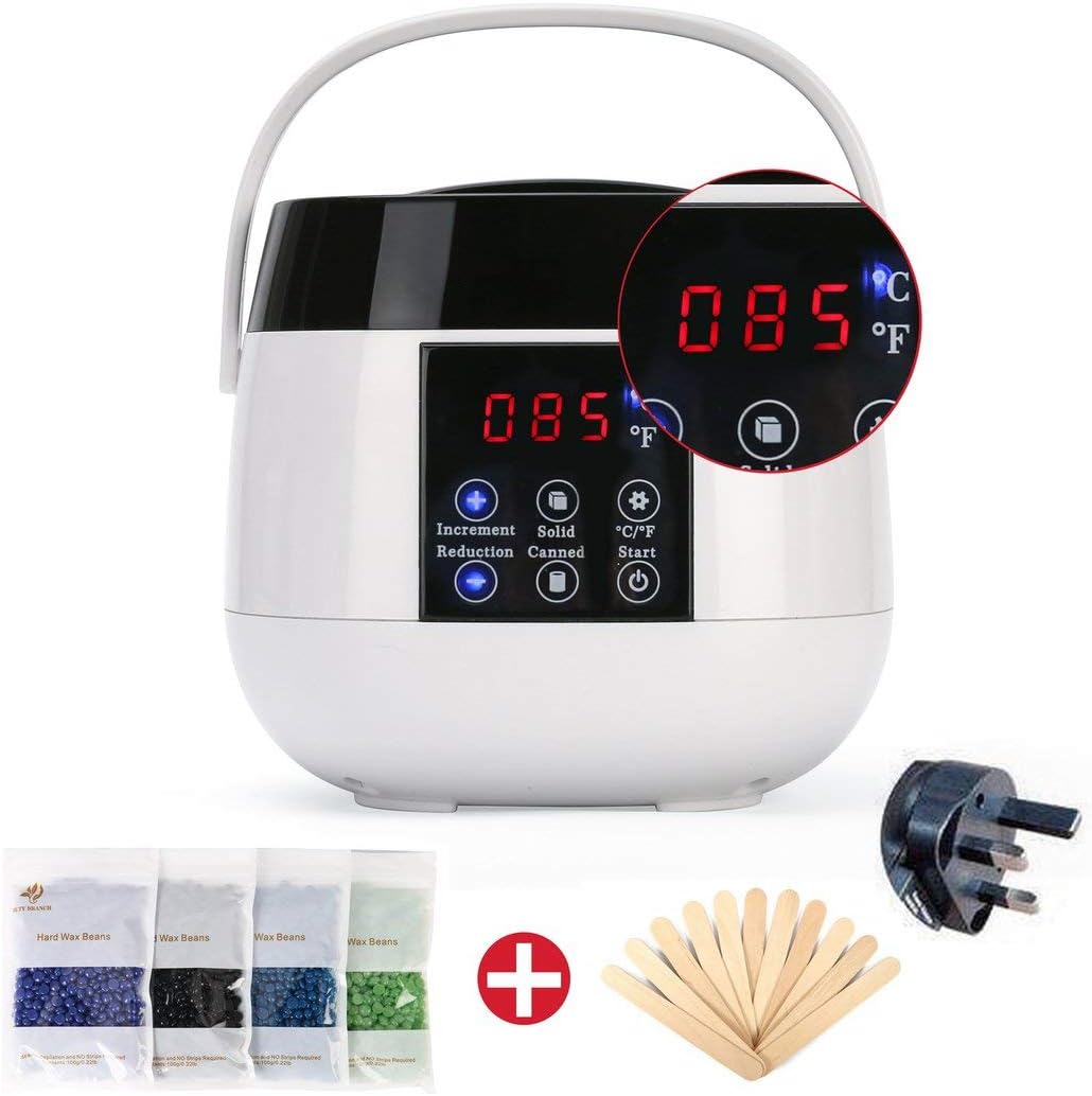 Waxing Kit LED Heater Wax Warmer Pot Hair Removal Wax Bean Stick Machine Kit