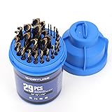 29 Pcs Metal Drill Bit Kit, Cobalt HSS M35, Twist