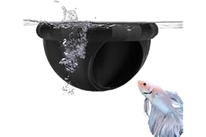 Floating Betta Hide, 7x7x4cm/2.76x2.76x1.57 Inch Floating Betta Skins Shrimp Cave Aquarium Hammock Decor Fish Tank Hide Feede