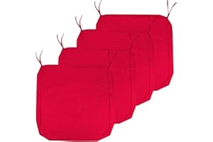 Szblnsm Outdoor Cushion Covers Replacement 19x19x3In, Patio Chair & Couch Cushion Covers with Handle & Adjustable Straps, Waterproof, Red