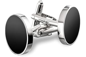 SIWORT Cufflinks For Men, 316L Stainless Steel Tuxedo Shirt Cuff Links Accessories, Unique Business Groom Wedding Black Silver Gold Jewelry for Son, Father, Husband, Boyfriend