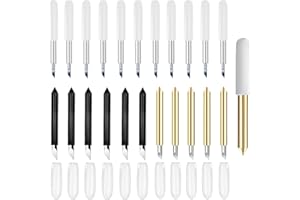 UTNVBTR 23 Pcs Replacement Blades Compatible with Cricut Maker 3/Maker/Explore 3/Explore Air 2/Air/One/Venture-Includ 11PCS 30°Standard Blades 6 PCS 45°Fine-Point Blades and 6PCS 60°Deep Cutting Blades