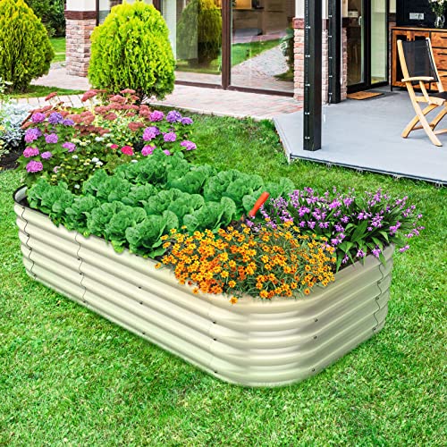 Aluzinc Raised Garden Bed 78"x42"x17'' Easy Quick Garden Setup Replace