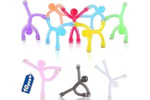 LOVIMAG 10Pcs Fridge Magnets Men, Cute Refrigerator Magnet Man, Fun Magnetic Toys Humanoid Magnet Toys for Man, Colorful Magnetic People Magnets for Locker, Whiteboard Decorative, Transparent