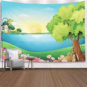 N / A Tapiz de Puerta, Tapiz Fresco para Tapiz de Dormitorio