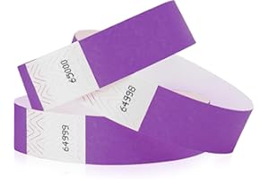 WristCo Pantone Purple 3/4" Tyvek Wristbands - 500 Pack Paper Wristbands For Events