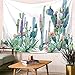 Desert Cactus Art Tapestry Landscape Wall Hangings Echinopsis Tubiflora Watercolor Printed - large Tablecloths Wall Backdrop Hippie Bedspread Tapestry 59x52 inches HYC05-US