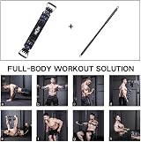 INNSTAR Portable Home Gym Set with Bar, Bench, Squat Bands — 200lbs (Camo Brown) view 5