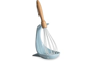 MIKIGEY Whale Spoon Rest for Kitchen Counter, Ceramic Whale Spoon Holder Rests fot Stove Top Countertop, Cute Spoon Holder for Kitchen, Kitchen Accessories, Dishwasher Safe, Turquoise