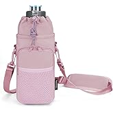 sportsnew Water Bottle Holder with Strap, 32 OZ Water Bottle Carrier Sling Bag with Adjustable Shoulder Strap Insulated Water-Resistant Water Bottle Bag for Walking Hiking, Patent Pending