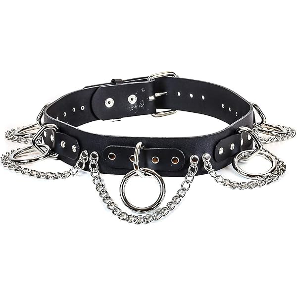 Funk Plus Snap On Chain Bondage Punk Rock Star Metal Silver  display picture 2