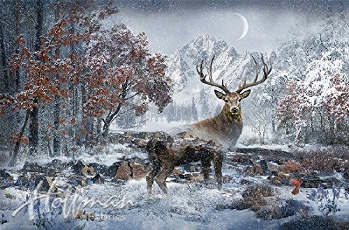 Hoffman Fabrics -Call of the wild- December- 4460-597 Fabric by the Panel