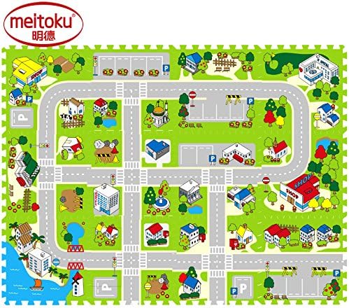 12pcs Meikotu EVA Print foam puzzle mat /Waterproof Interlocking Exercise Tiles 15.8 "X 15.8" 3/8 "Thick¡­