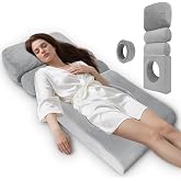 HOMCA BBL Pillow After Surgery for Sleeping, Ergonomic BBL Bed with Hole | For Back Sleeping, Center Hole, Shredded Memory Foam &amp; High Density Foam, Removable &amp; Washable Pillowcase, BBL Must Haves