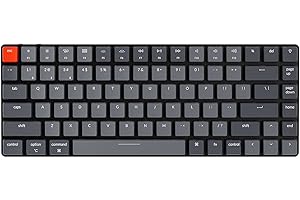 Keychron K3 Version 2, 75% Layout 84 Keys Ultra-Slim Wireless Bluetooth/USB Wired Mechanical Keyboard with White Backlit, Hot-Swappable Low-Profile Keychron Optical Brown Switch for Mac Windows