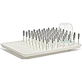 OXO Tot Baby Bottle Drying Rack with Drain Board, Portable Drying Rack | Newborn Essential, Dries Bottles And Accessories, Built-In Drain Board, Compact Design, Easy To Clean