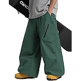 GSOU SNOW Womens Mens Snow Pants Baggy Snowboard Ski Pant Loose Waterproof Windproof Insulated