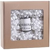 25 Pcs Gift Bows Assortment - 3 Size Gift Bowsand 1 Crimped Curling Ribbons, Perfect for Christmas, Holiday,Birthdays, Weddings, Baby/Bridal Showers, Party (White)