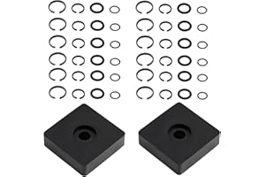 12 Sets 3/8" & 12 Sets 1/2" Impact Retaining Ring Clip Friction Rings with O-Ring, Come with 2 Black Retainer Ring Anvil Inst
