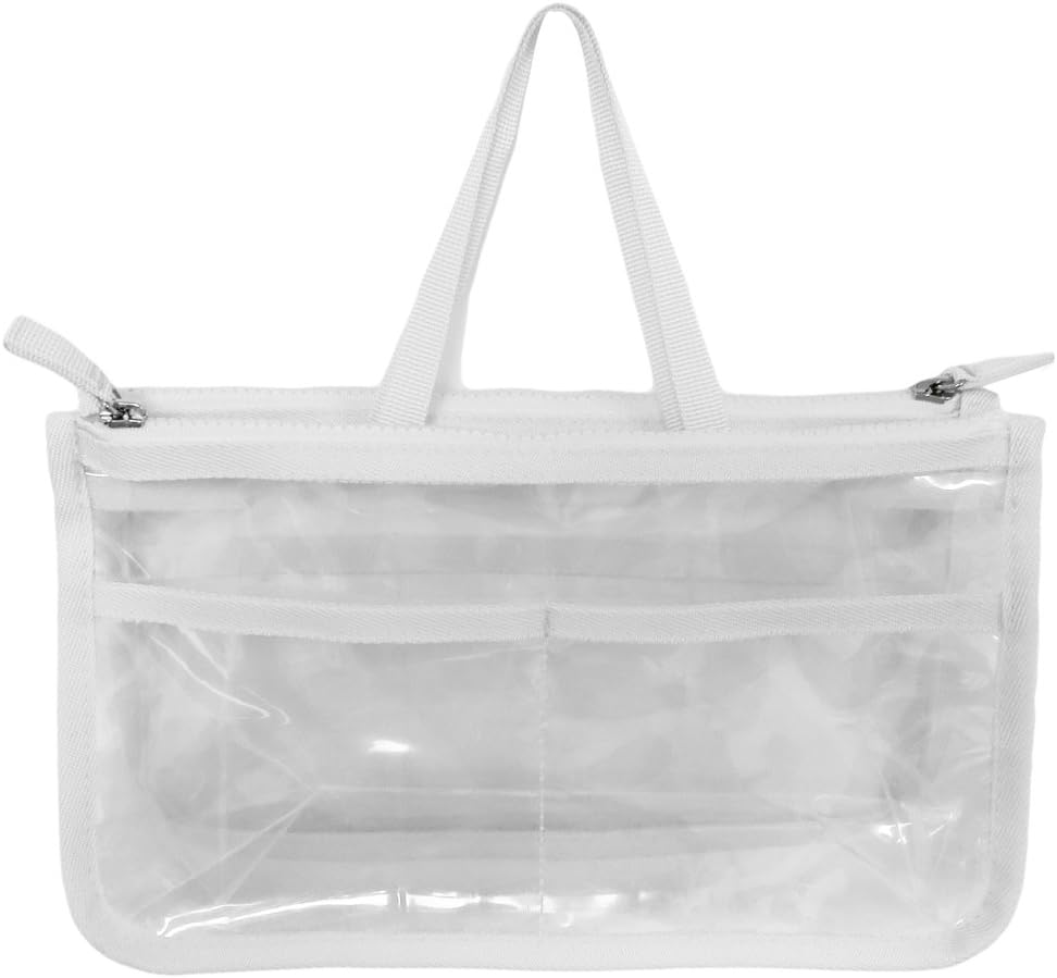 Evelots Clear Purse Key/Phone/Cosmetic/Make Up Organizer-8 Pockets-Strong Zipper