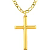 YL Cross Necklace for Women Sterling Silver Plain Cross Pendant Necklace High Polished Jewelry for Men (1.57-1.97")