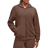 G4Free Smoofit Modal Soft Women's Full Zip Jackets Loose Fit Casual Hoodies Long Sleeve Tops with Pockets