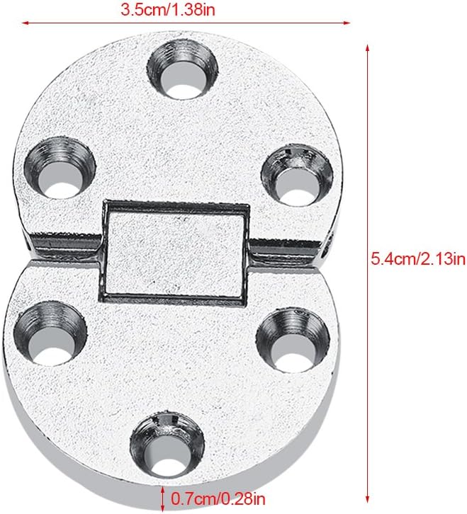 GOTOTOP 2Pcs Mini Folding Table Hinge, Zinc Alloy, Silver, Contemporary Style, Zinc Plated, 2.1 * 1.4 * 0.3in - Image 5