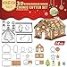 KeepingcooX 12 PCS 3D Gingerbread House Cookie Cutter Set | Stainless Steel Kid's Birthday Party Cutouts Cutters Kit - Christmas Tree, Santa Claus, Snowman, Gingerbread Man, Sleigh, Elk, Gift Box