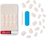 KISS Salon Acrylic Nude Graceful Medium Length Nails Set 28 Nails Glue File view 5