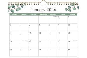 Calendar 2026 - Wall Calendar from January 2026 to June 2027, 2026 Wall Hanging Calendar Planner with Thick Paper, 12" x 14.5