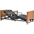 ARMONYO Electric Hospital Bed for Home Use with Overbed Table & Rails - Advanced German Technology Medical Bed - 5 Functions with 8.5”-25” Adjustable Height Range. No Mattress