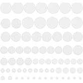 70 Pcs Silicone Earring Backs Stopper Clear Piercing Disc Stabilizer Pads Earlobe Support Patches Soft Disk Pads for Non Pull Jewelry Crafts Droopy Ears Earrings Belly Button Kit