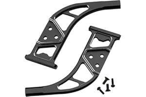 RCMYou Aluminum Rear Wing Mount Upgrades Part for 1/7 Infraction 6S BLX Limitless,2PCS Alloy Rear Wing Body Mount Support Frame Hops Up,Black