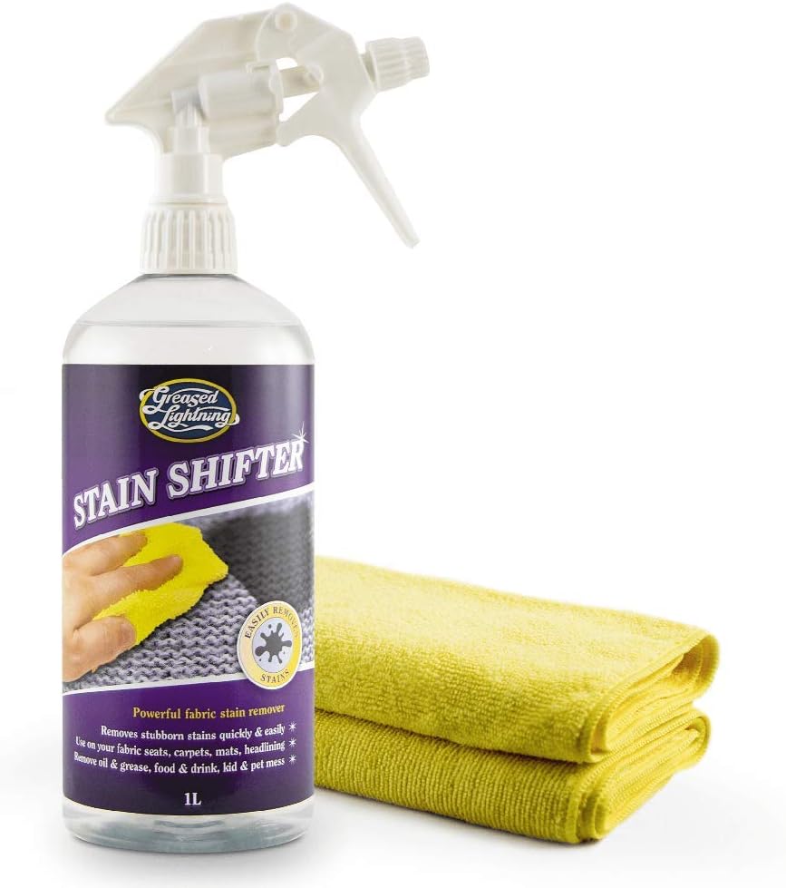 Greased Lightning Stain Shifter 1Ltr + 2 Cloths Cleaner & Stain Remover
