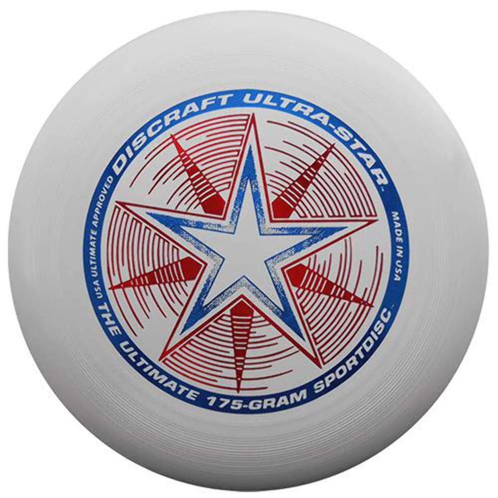 Discraft 175g Ultra-Star Sport Disc – Ultimate Frisbee Competition Spec, Suitable for all Levels of Play, Long and Stable Flights, White